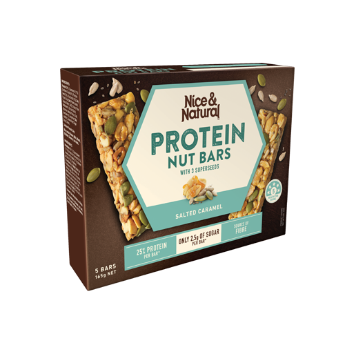 Nice & Natural 低糖蛋白棒 巧克力堅果 能量棒系列 Protein Chocolate Bars 一盒5條入 165g