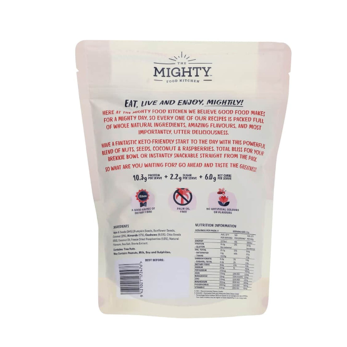 The Mighty Food Kitchen 生酮早餐 Berry Keto Granola #莓果果乾 #無麩質 #奇亞籽 #順暢