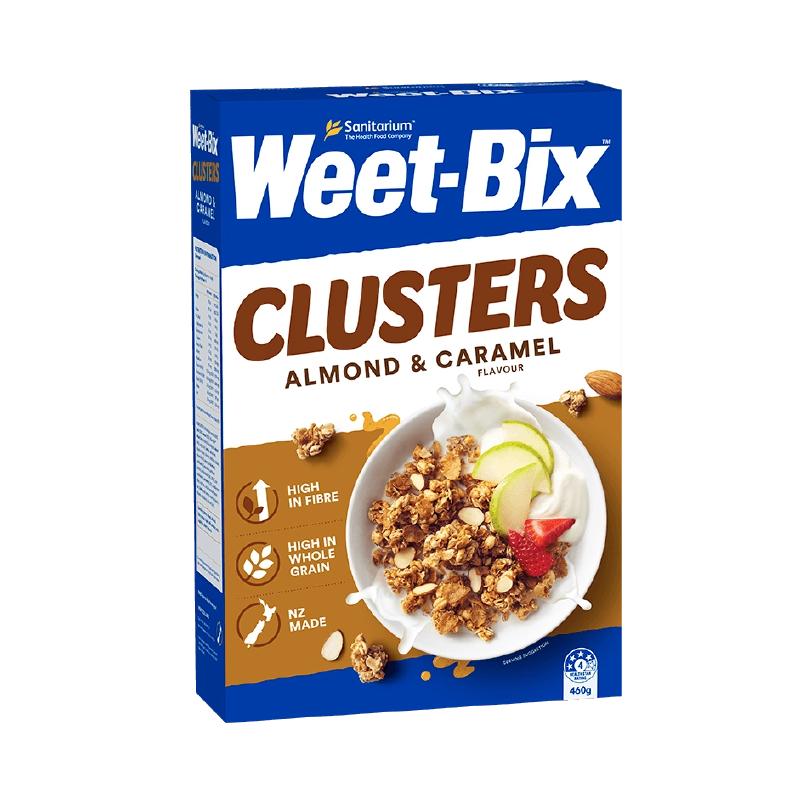 Sanitarium Weet-Bix Clusters 香脆穀物 香草野莓/ 焦糖杏仁 460g 一盒 好好吃早餐