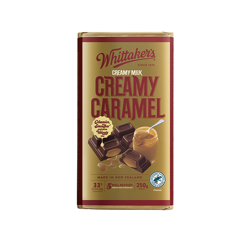 Whittaker’s Creamy Chocolate 奶油牛奶系列|奶油牛奶 / 椰子 / 焦糖 250g #超大片巧克力
