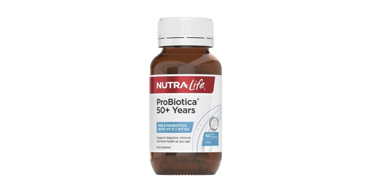 NutraLife ProBiotica 50+ Years 60 Capsules 益倍多50+熟齡益生菌 60顆膠囊(含維生素D+K2)|#熟齡骨骼保養 #益生菌益菌生三效合一