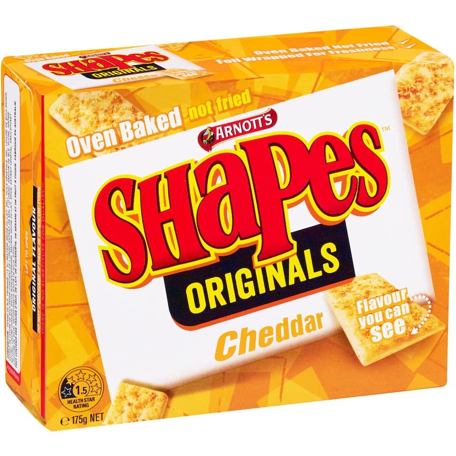 Arnott’s Shapes 雅樂思 烘烤脆餅 巧達起司 Crackers Cheddar 175g #胖粿推推 #必買