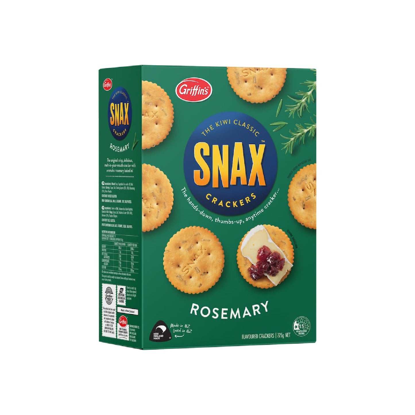 Griffins 香脆迷迭香餅乾 Snax Crackers Rosemary 225g #好吃必推 #起司搭配小能手