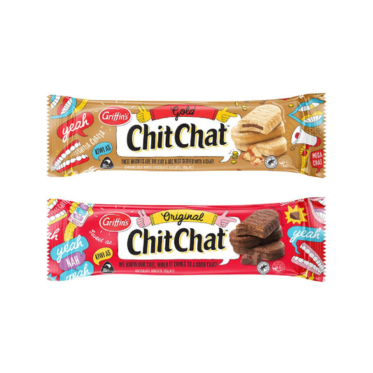 Griffins 雙層黑白 巧克力夾心餅乾 Chocolate Biscuits Chit Chat and Gold 焦糖白巧克力 / 經典黑巧克力 180g