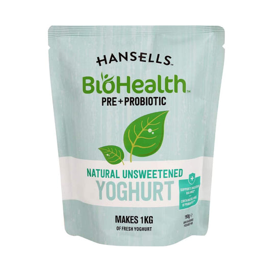 Hansells Biohealth 無糖益生元希臘優格基底粉 Yoghurt Base Natural Unsweetened 190g #生酮 #無糖 #DIY優格