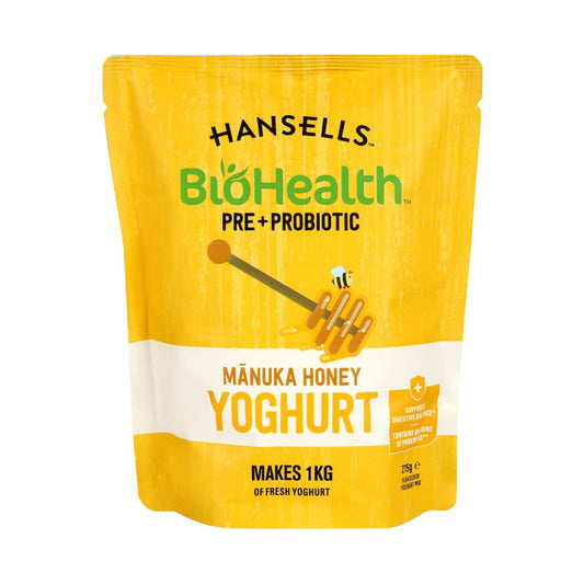 Hansells Biohealth 益生元優格基底粉+瑪奴考蜂蜜 Probiotic Manuka Honeyl 215g #DIY優格 #蜂蜜