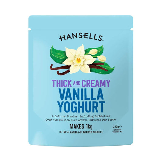 Hansells 希臘希臘優格基底粉+香草 Yoghurt Base Vanilla 220g #DIY優格 #熱賣