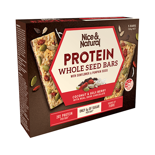 Nice & Natural 低糖蛋白棒 全籽 能量棒系列 Protein Whole Seed Bars 一盒5條入 150g