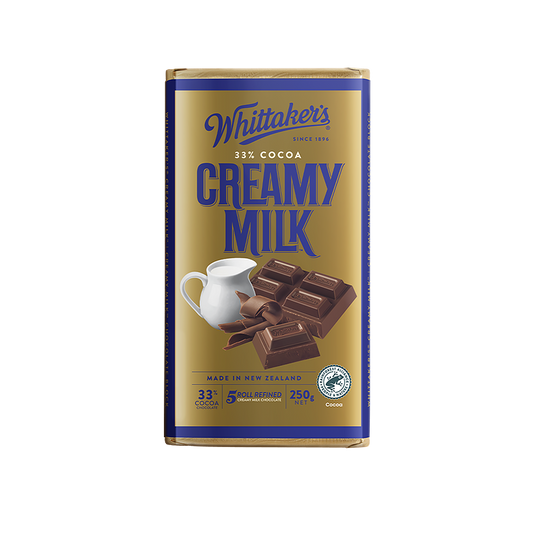 Whittaker’s Creamy Chocolate 奶油牛奶系列｜奶油牛奶 / 椰子 / 焦糖  250g #超大片巧克力