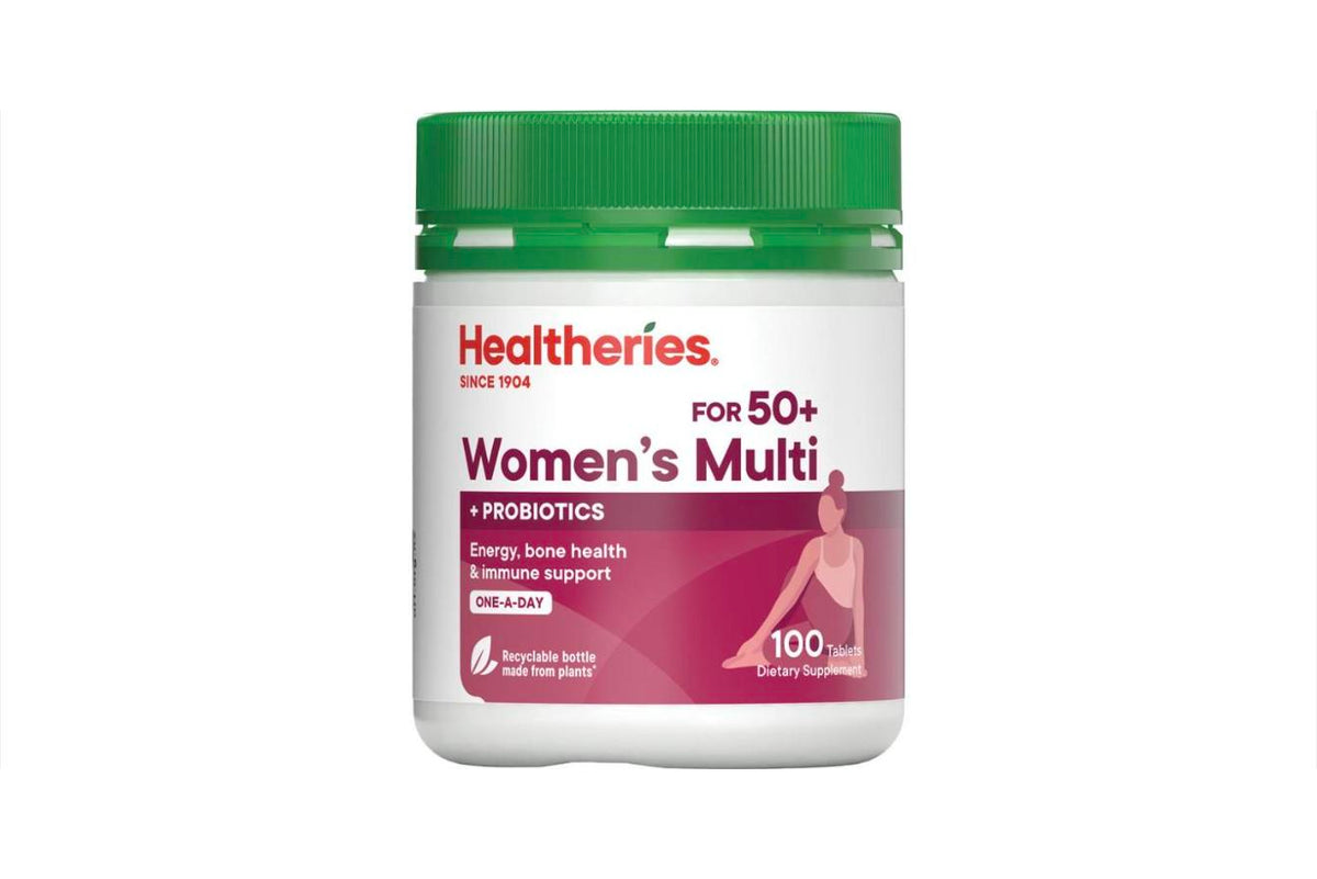 Healtheries 50+ Women's Multi + Probiotics One-A-Day 女性綜合維他命+益生菌 100顆錠｜#熟齡女性保養 #每日一錠好方便 #大容量划算超值 #澤叔