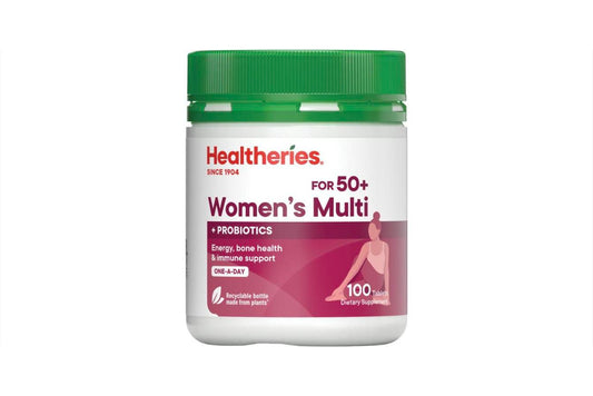 Healtheries 50+ Women's Multi + Probiotics One-A-Day 女性綜合維他命+益生菌 100顆錠｜#熟齡女性保養 #每日一錠好方便 #大容量划算超值 #澤叔