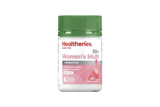 Healtheries 50+ Women's Multi + Probiotics One-A-Day 女性綜合維他命+益生菌 60顆錠｜#熟齡女性保養 #骨骼活力雙照顧 #腸道免疫一起顧 #澤叔