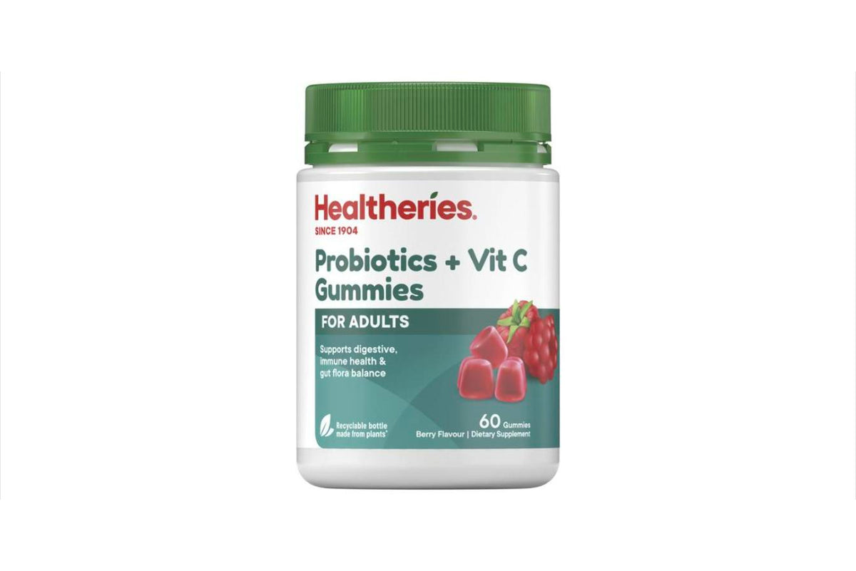 Healtheries Adult Probiotics + Vit C 60 Gummies 成人益生菌+維他命C軟糖 60顆｜#好吃 #腸胃好人不老 #免疫力日常補給