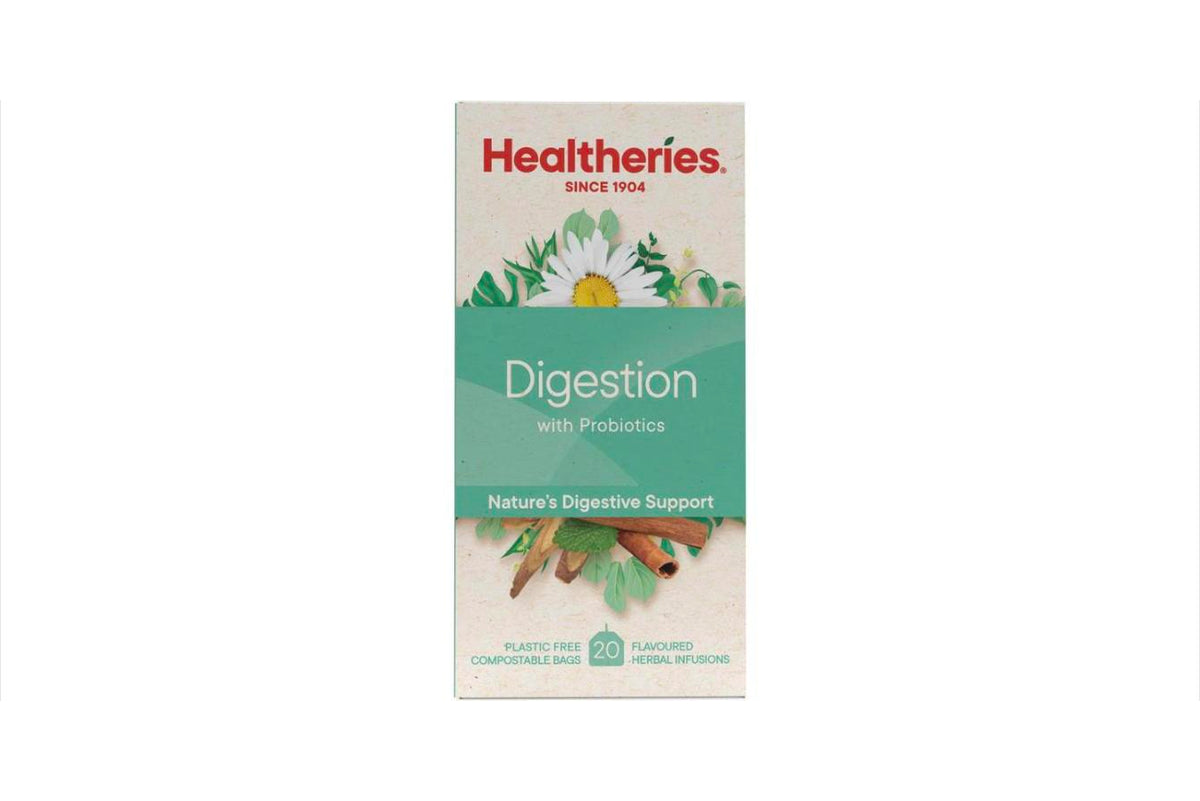 Healtheries Digestion Tea With Probiotics 益生菌消化養生茶 20入｜#餐後順暢茶 #低卡無咖啡因 #腸胃舒緩日常茶飲