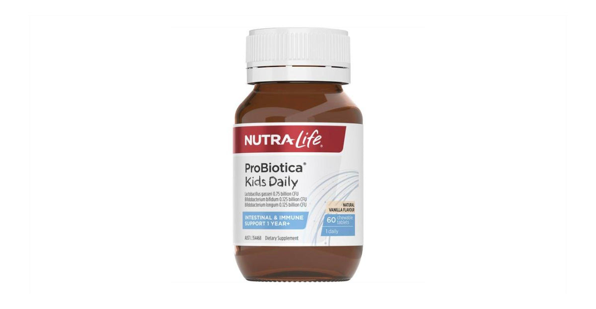 NutraLife ProBiotica Kids Daily 60 Chewable Tablets 益倍多兒童益生菌咀嚼錠 60顆｜#兒童專用 #香草 #好咀嚼 #腸胃#免疫